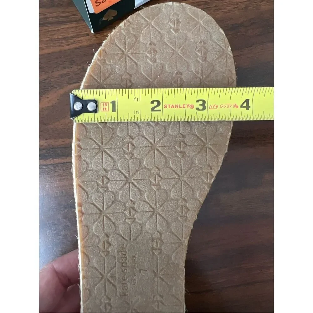 Kate Spade New York Saltie Shore Women Espadrille Sandals Black Polka Dot 7
